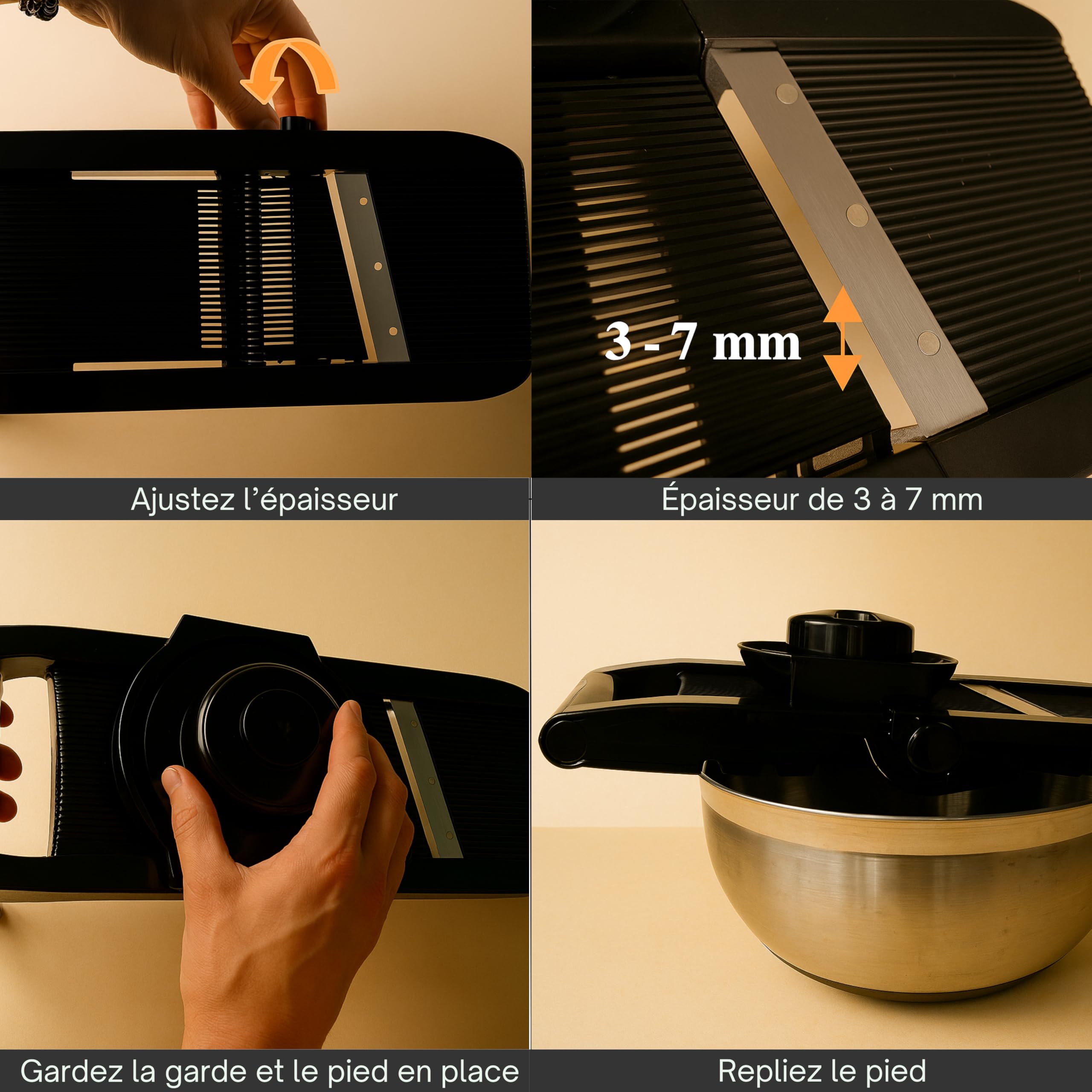 mastrad-mandolines-mandoline-7-lames-inox-noire image 5