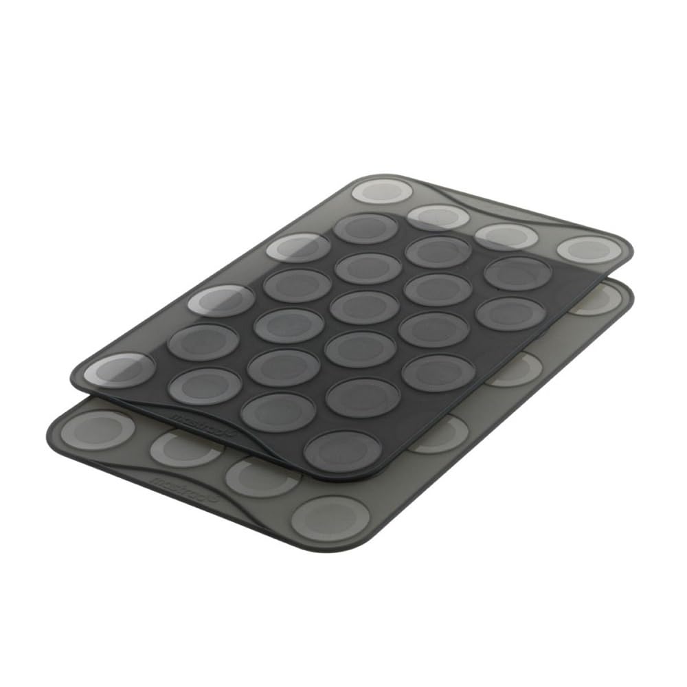mastrad-f45514-feuille-macarons-silicone-noir-lot-2 image 1
