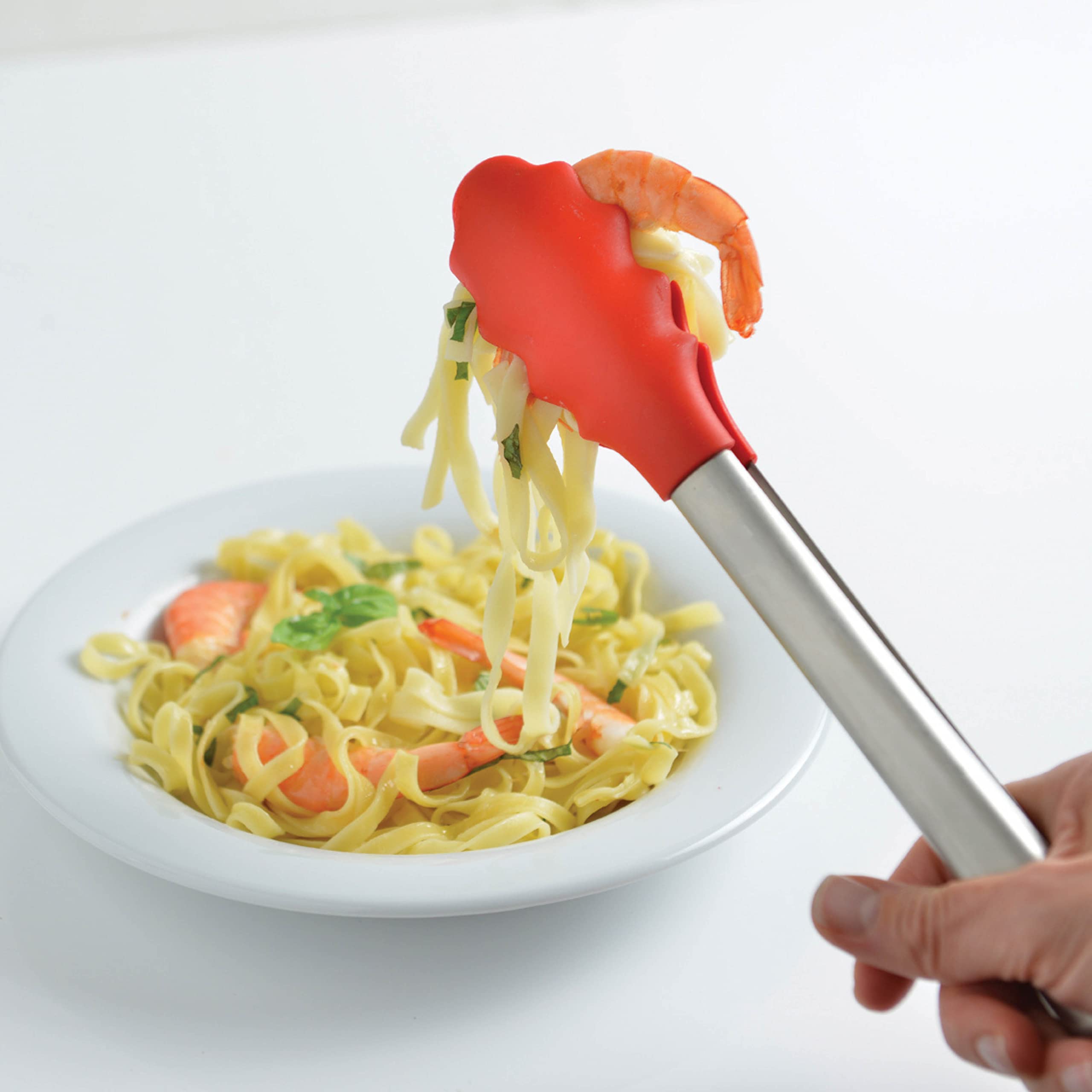 mastrad-pince-cuisine-silicone-inox-28-cm-rouge image 5