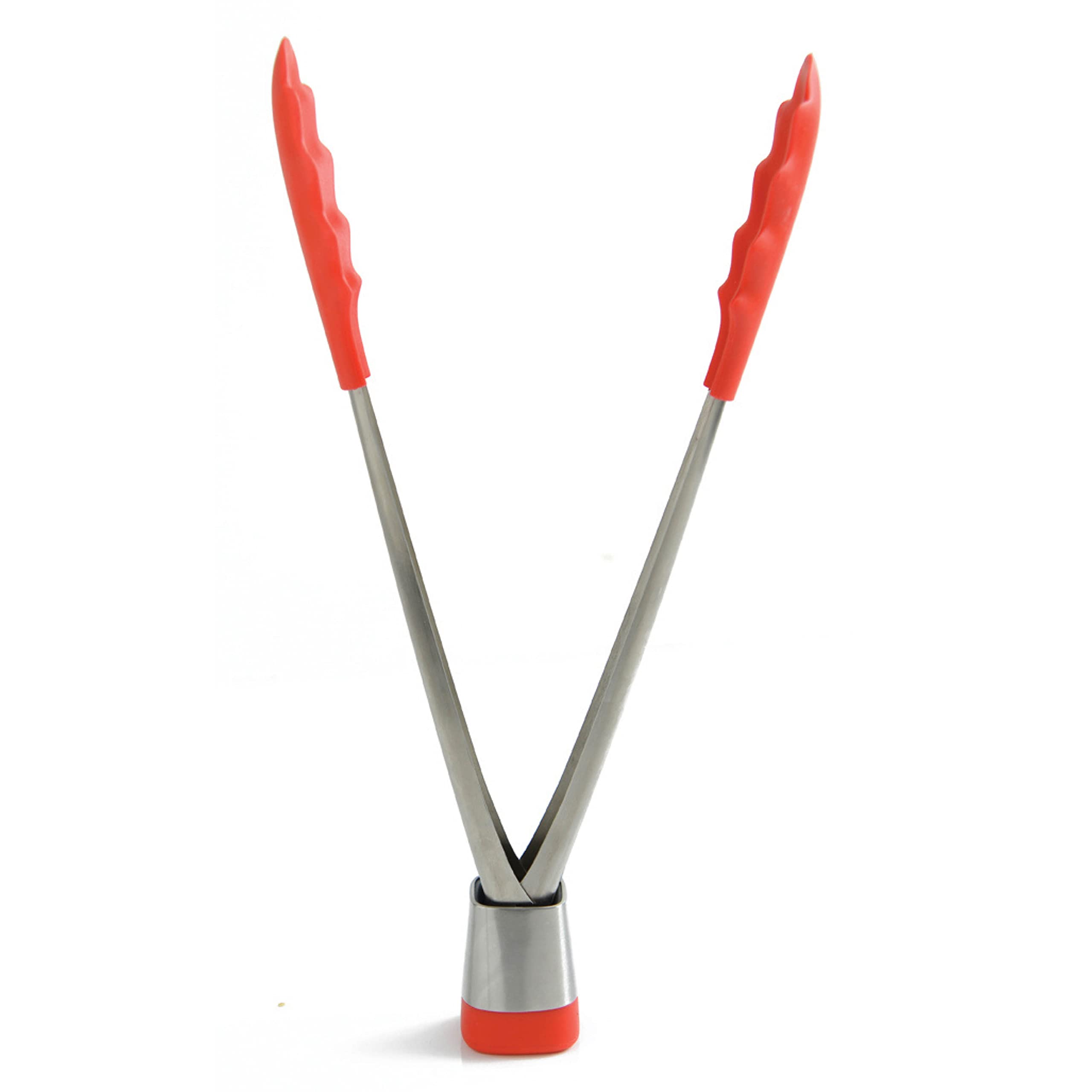 mastrad-pince-cuisine-silicone-inox-28-cm-rouge image 3
