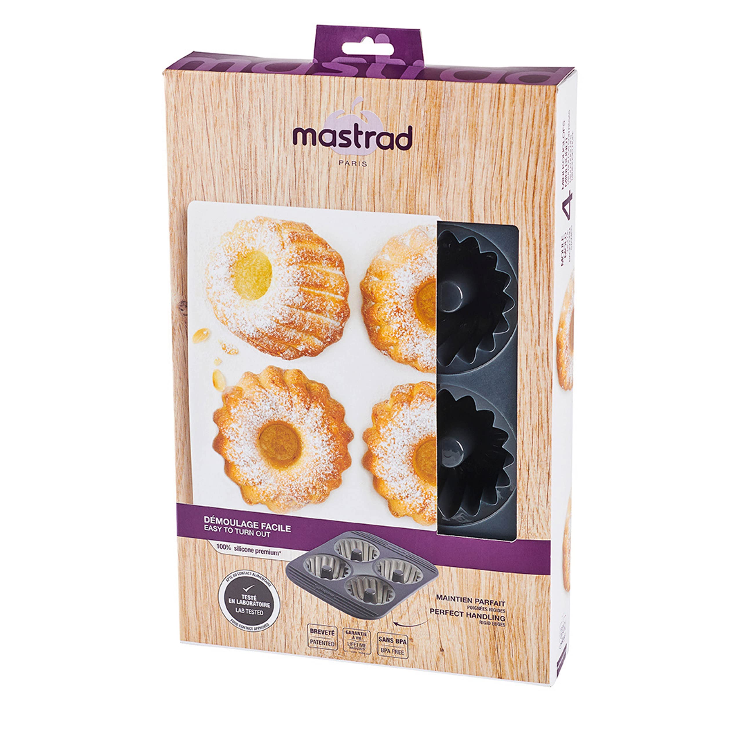 mastrad-moule-4-mini-kouglofs-silicone-gris-fum image 6