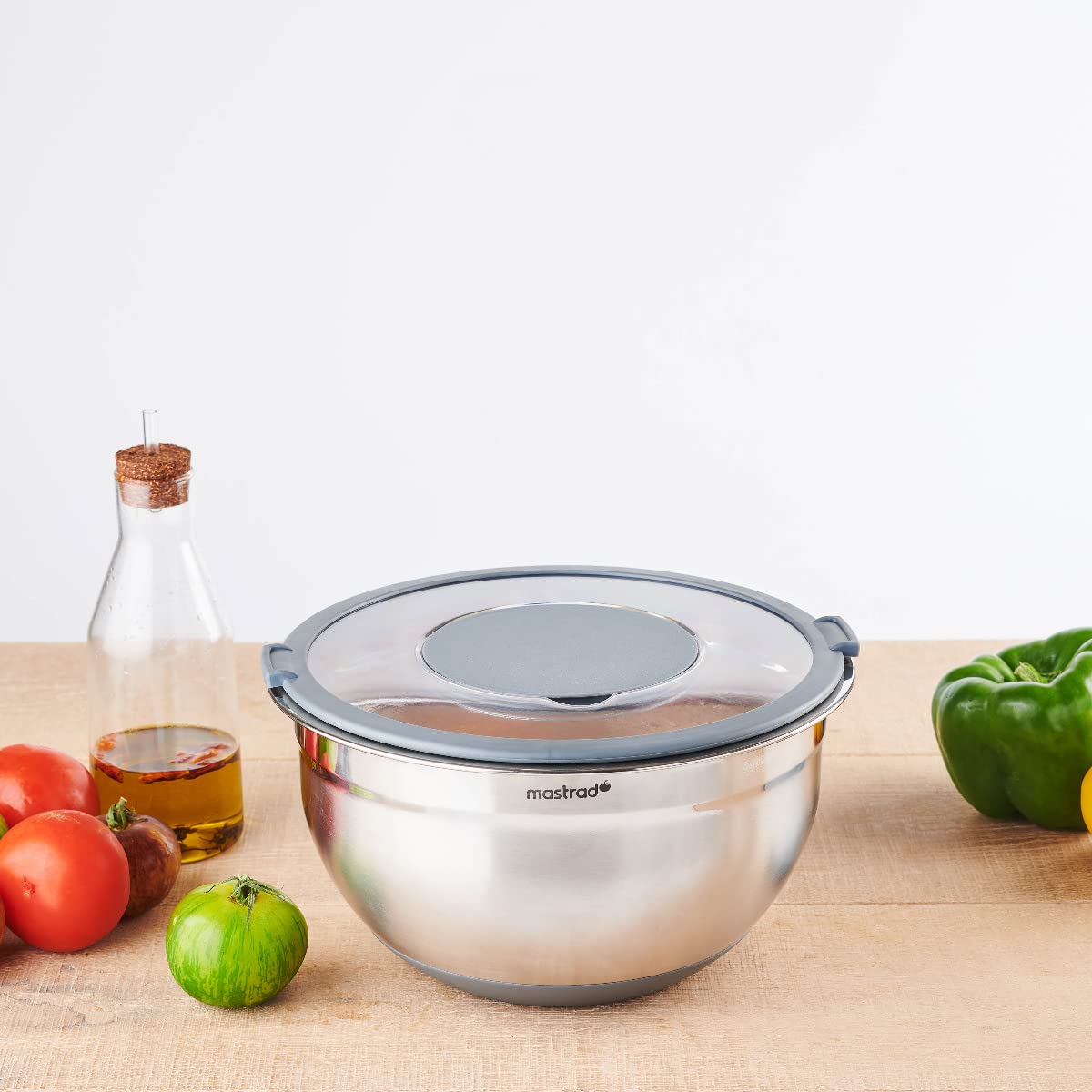 mastrad-bol-inox-20-cm-3l-couvercle-transparent-gradu-gris image 4