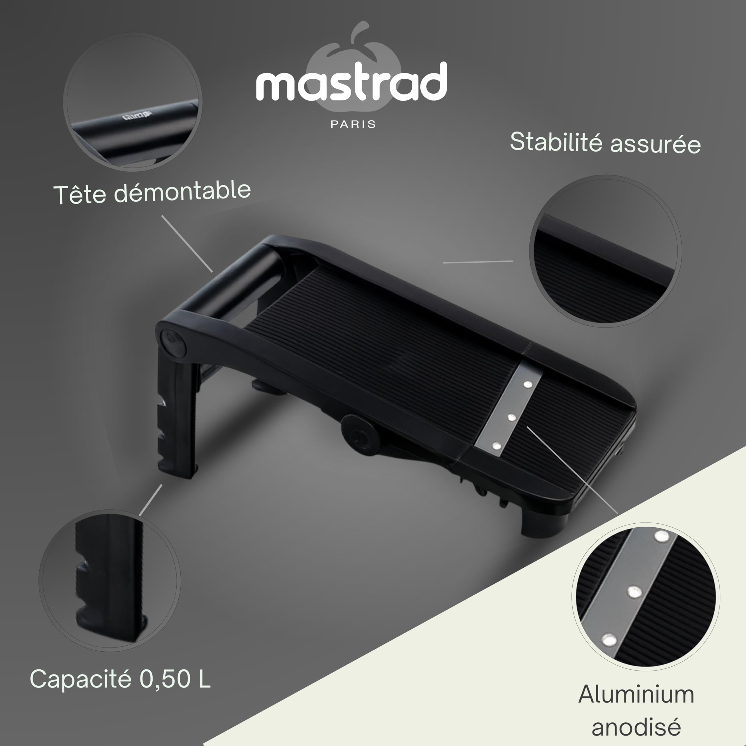 mastrad-mandolines-mandoline-7-lames-inox-noire image 3