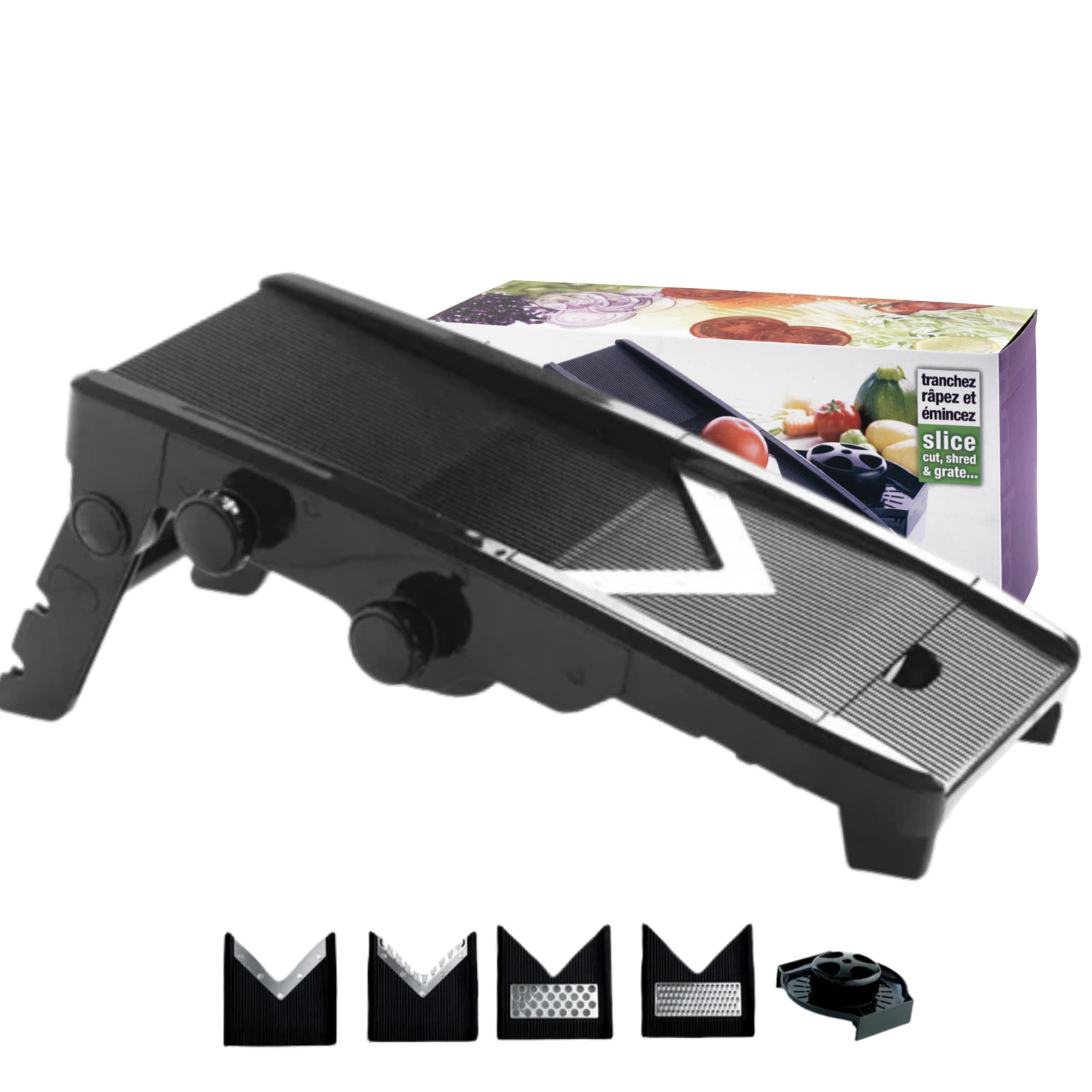 mastrad-mandolines-mandoline-7-lames-inox-noire image 8