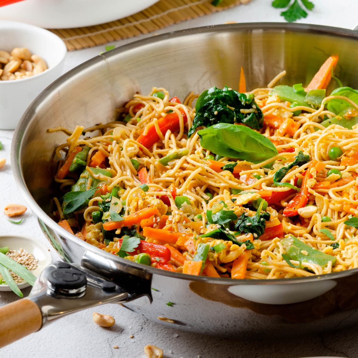 mastrad-o-wok-gourmet-wok-inox-32-cm-induction image 3