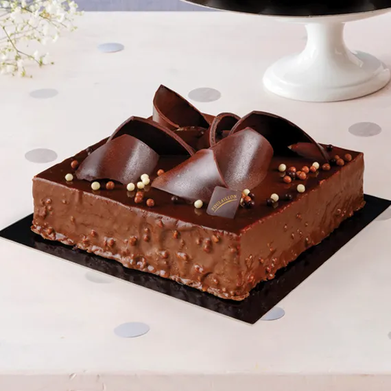poulaillon-entremets-3-chocolats-g-teau-mousse-pralin-croquant image 1