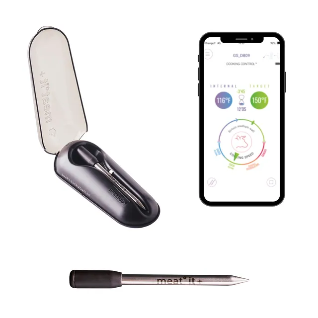 mastrad-meat-it-thermom-tre-viande-sans-fil-noir-bluetooth image 1