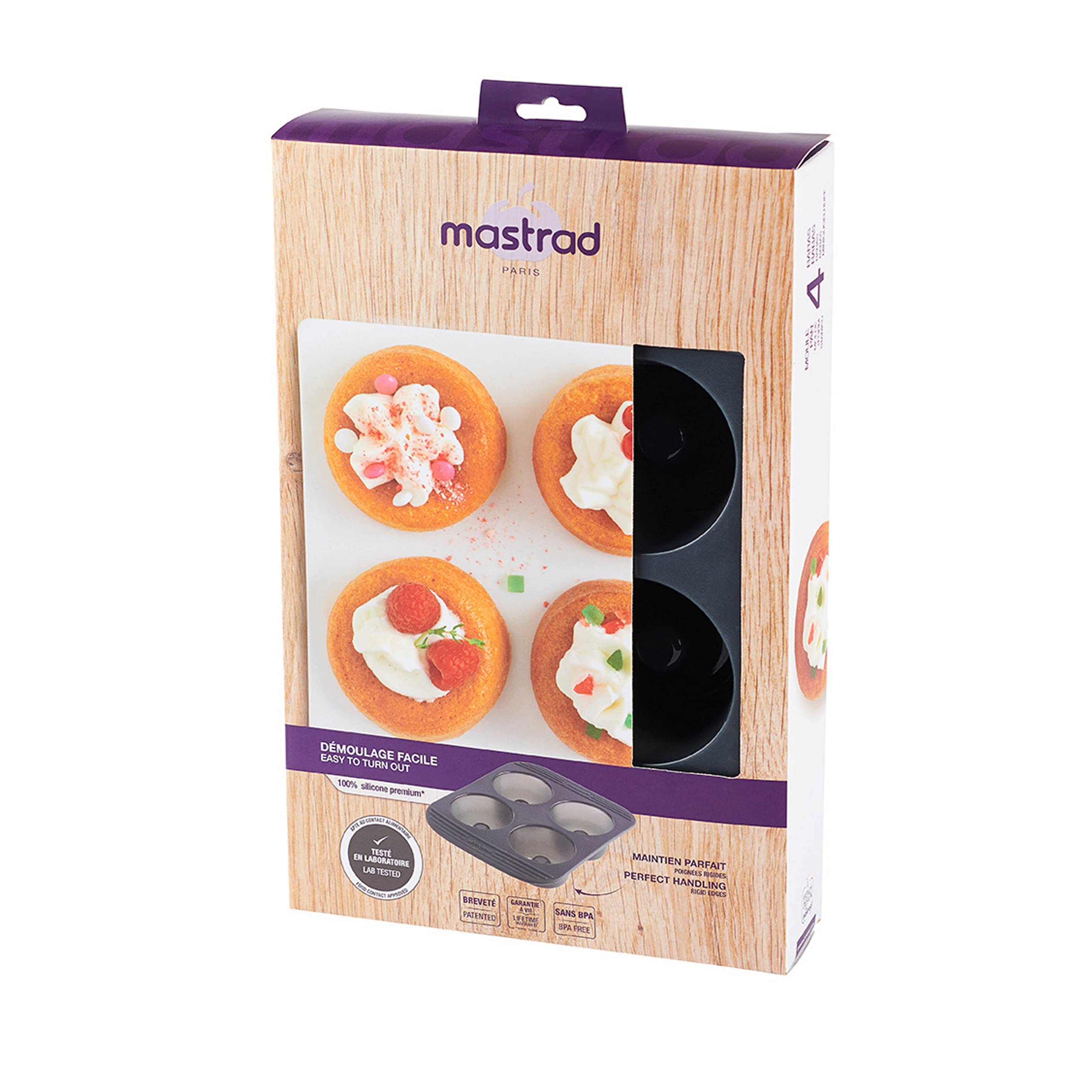 mastrad-moule-4-babas-silicone-gris-anti-adh-sif image 6