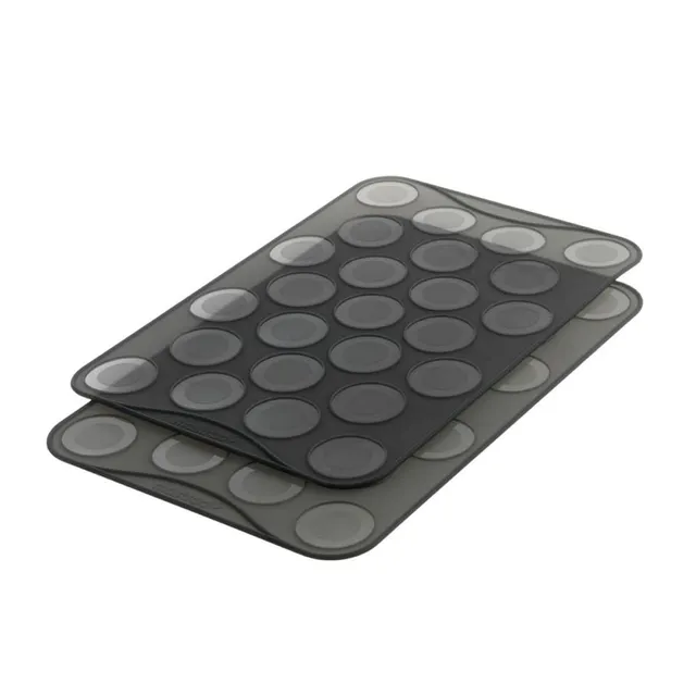 mastrad-f45514-feuille-macarons-silicone-noir-lot-2 image 1