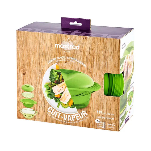 mastrad-steamers-cuit-vapeur-micro-ondes-vert-3-2-l image 1