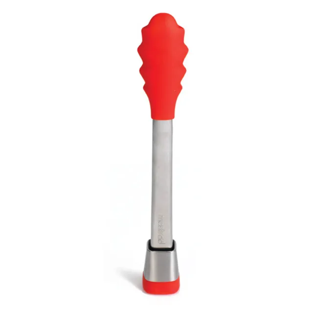 mastrad-pince-cuisine-silicone-inox-28-cm-rouge image 1