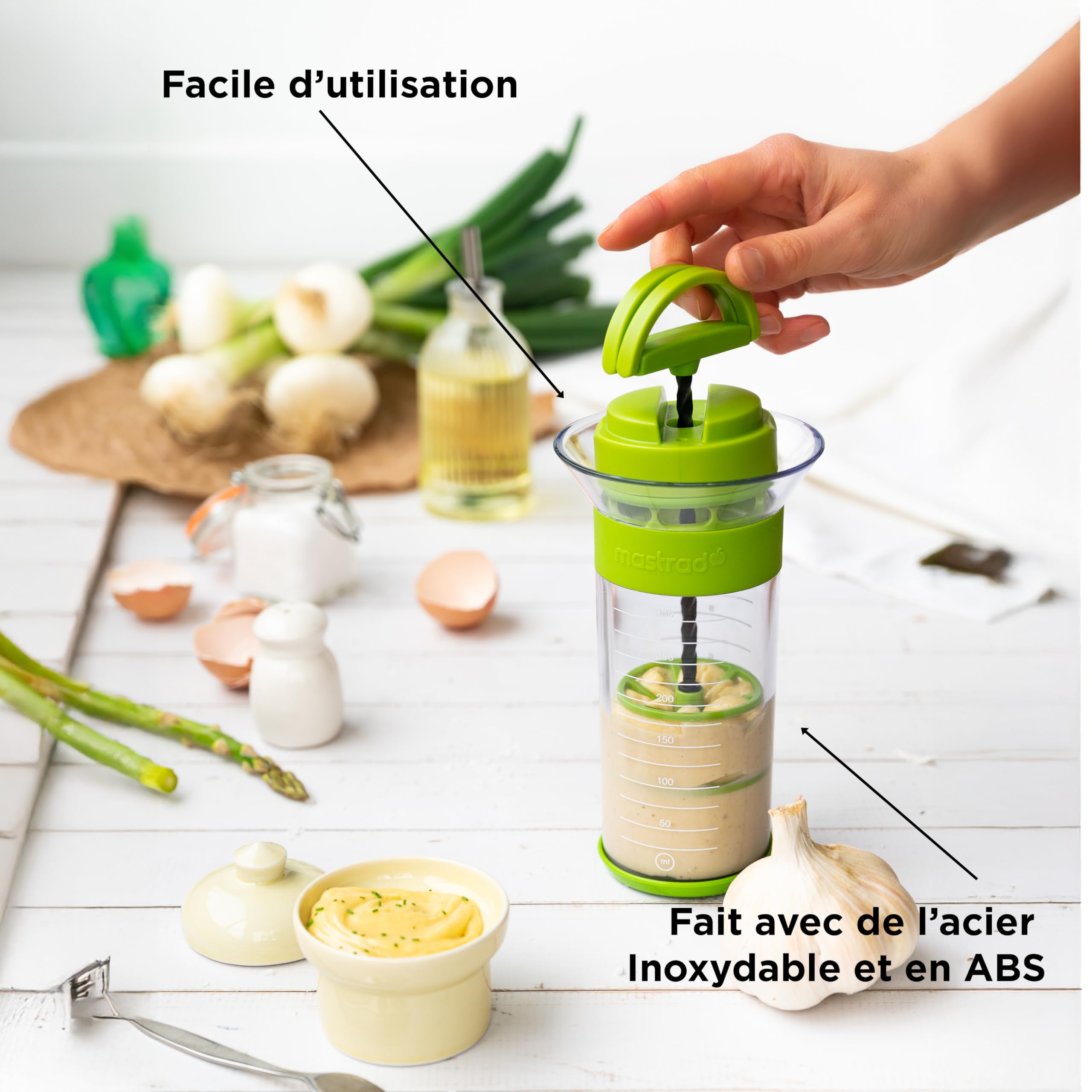 mastrad-toupie-des-sauces-m-langeur-vert-300-ml image 2