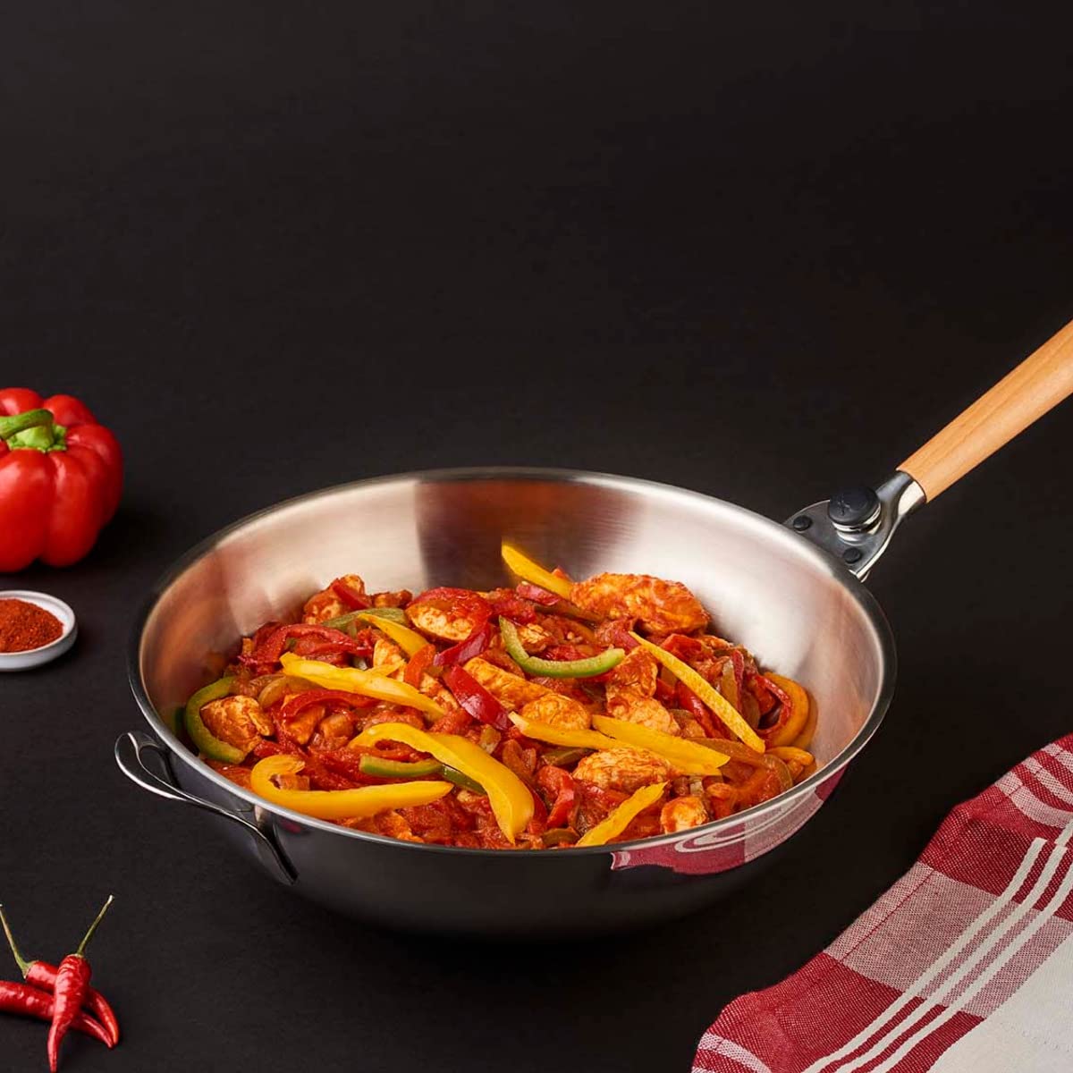 mastrad-o-wok-gourmet-wok-inox-32-cm-induction image 8