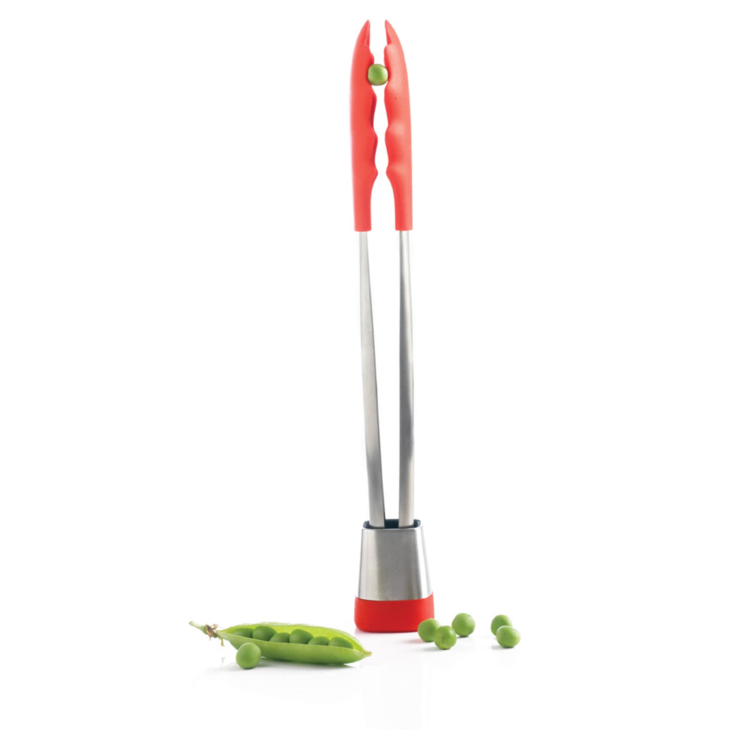 mastrad-pince-cuisine-silicone-inox-28-cm-rouge image 4