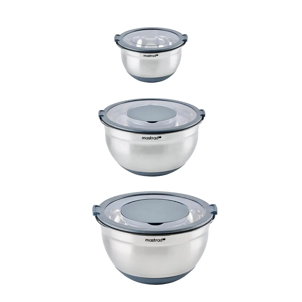 mastrad-mixing-bowls-lot-3-bols-inox-16-20-24-cm-couvercle image 1